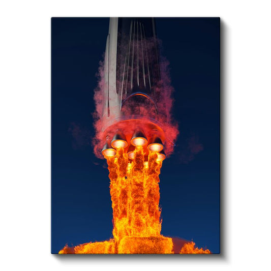 Roket Motoru - Ateşleme Anı Detay Kanvas Tablo