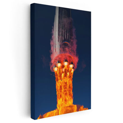 Roket Motoru - Ateşleme Anı Detay Kanvas Tablo