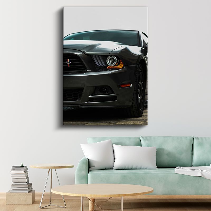 Ford Mustang - Ön Far Detayı Kanvas Tablo