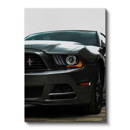 Ford Mustang - Ön Far Detayı Kanvas Tablo