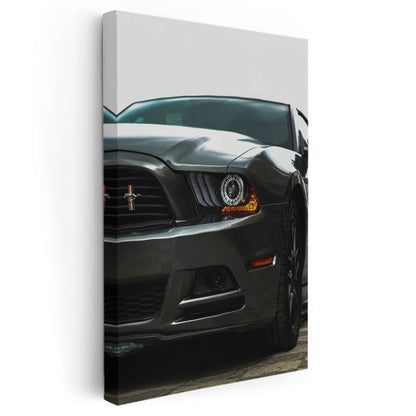 Ford Mustang - Ön Far Detayı Kanvas Tablo