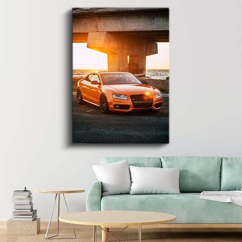 Audi S5 - Gün Batımında Lüks Coupe Kanvas Tablo