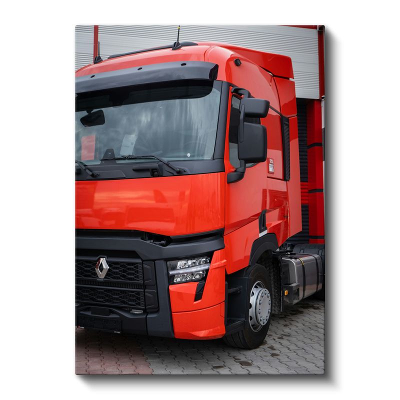 Renault Trucks - Kırmızı Çekici Ön Görünüm Kanvas Tablo