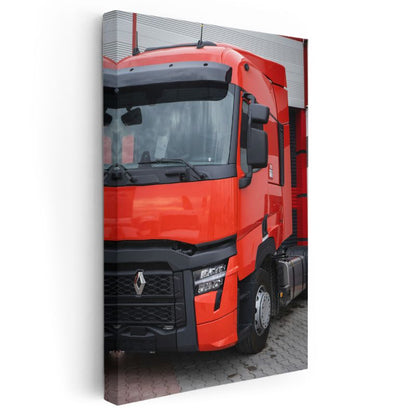 Renault Trucks - Kırmızı Çekici Ön Görünüm Kanvas Tablo