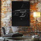 Dikey Kanvas Tablo Siyah Mercedes G Serisi Ön Far Ve Izgara Mercedes Tablosu Ev Ofis Duvar Dekoru