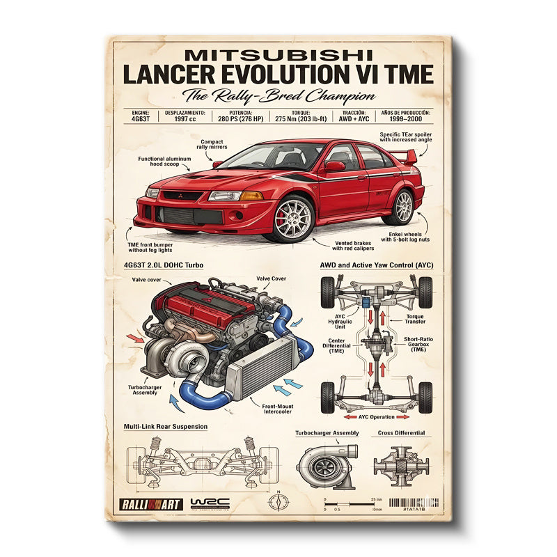 Dikey Kanvas Tablo Mitsubishi Evo 6 Teknik Şema Mitsubishi Lancer Tablosu Ev Ofis Duvar Dekoru