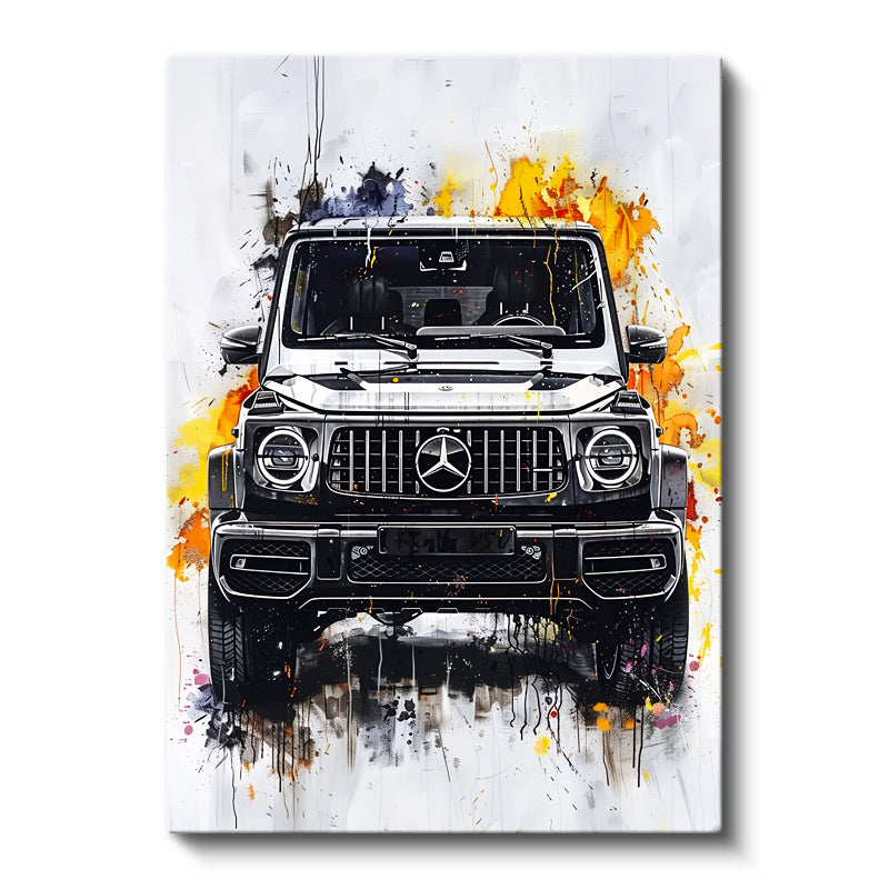 Dikey Kanvas Tablo Mercedes G Serisi Jip SUV Mercedes Tablosu Ev Ofis Duvar Dekoru