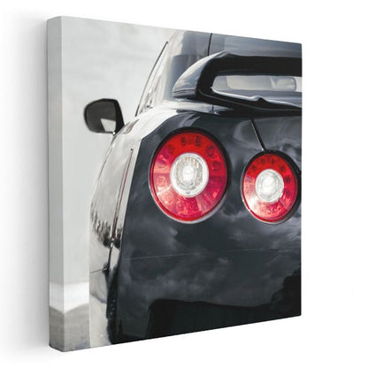 Nissan GT-R Arka Stoplar - Japon Spor Otomobil Detayı Kanvas Tablo