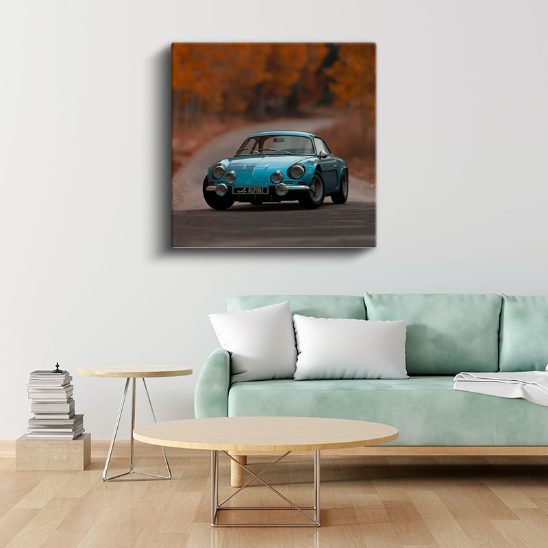 Alpine A110 - Mavi Fransız Spor Otomobil Kanvas Tablo