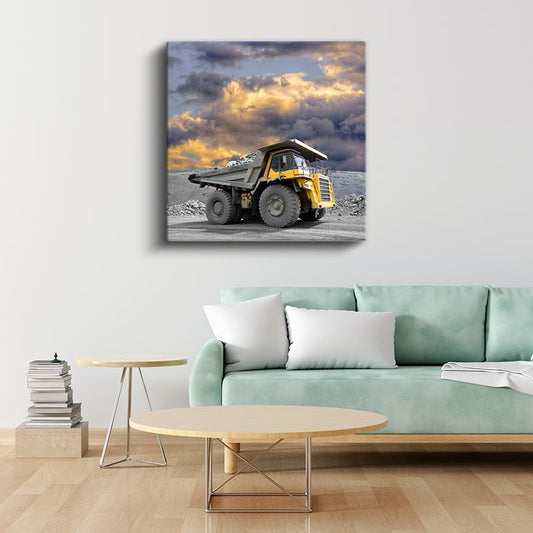 Damperli Kamyon - Madencilik Devleri Kanvas Tablo