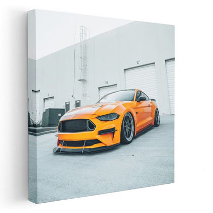Ford Mustang GT - Turuncu Sportif Performans Kanvas Tablo
