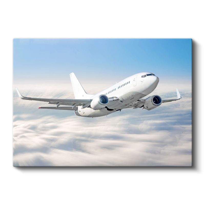 Boeing 737 - Bulutlar Üzerinde Yükselen Kanvas Tablo