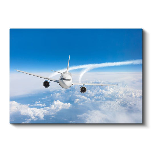 Airbus A320 - Mavi Gökyüzünde İz Bırakan Kanvas Tablo