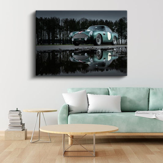 Aston Martin DB4 GT - Klasik Yarış Otomobili Kanvas Tablo