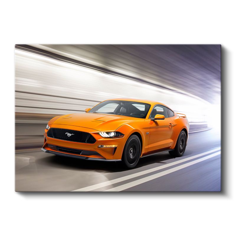 Ford Mustang GT - Turuncu Amerikan Muscle Car Kanvas Tablo