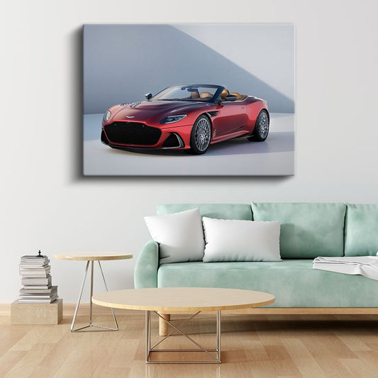 Aston Martin DBS Superleggera - Kırmızı Lüks Convertible Kanvas Tablo