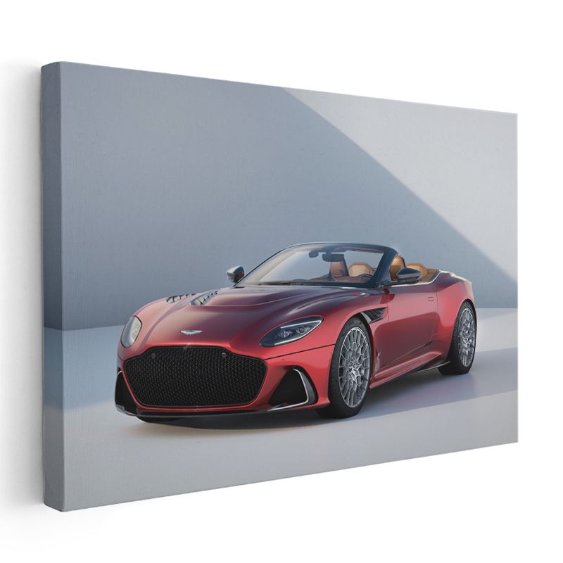 Aston Martin DBS Superleggera - Kırmızı Lüks Convertible Kanvas Tablo