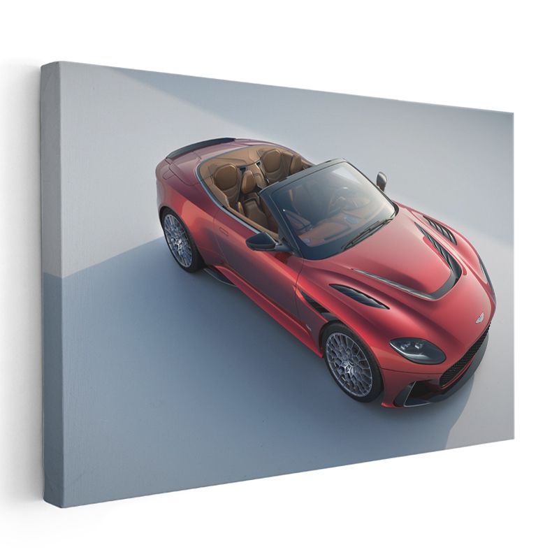 Aston Martin DBS Superleggera - Üstten Görünüm Kanvas Tablo