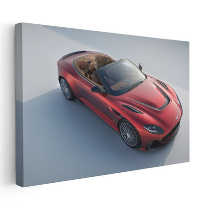 Aston Martin DBS Superleggera - Üstten Görünüm Kanvas Tablo