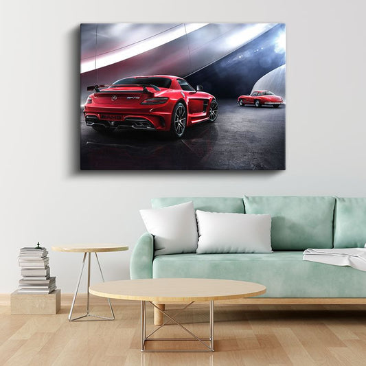 Mercedes-AMG SLS - Kırmızı Performans Otomobili Kanvas Tablo
