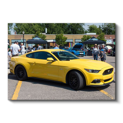 Ford Mustang GT - Sarı Spor Otomobil Kanvas Tablo