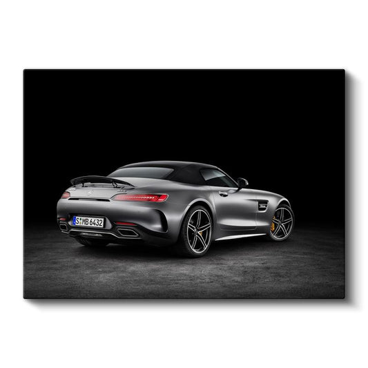 Mercedes-AMG GT - Gümüş Lüks Spor Otomobil Kanvas Tablo