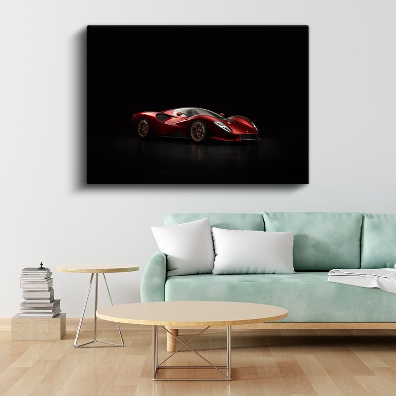 De Tomaso P72 - Kırmızı İtalyan Süper Otomobil Kanvas Tablo