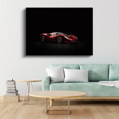 De Tomaso P72 - Kırmızı İtalyan Süper Otomobil Kanvas Tablo