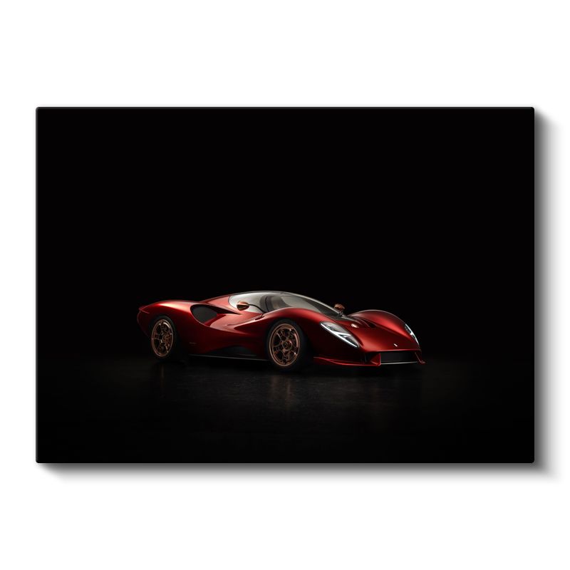 De Tomaso P72 - Kırmızı İtalyan Süper Otomobil Kanvas Tablo