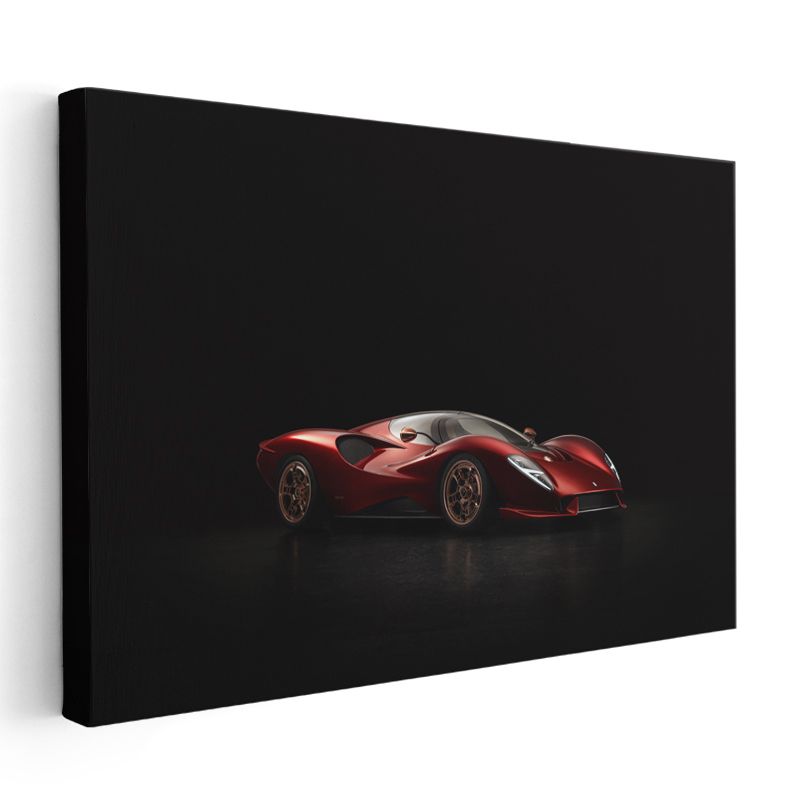 De Tomaso P72 - Kırmızı İtalyan Süper Otomobil Kanvas Tablo