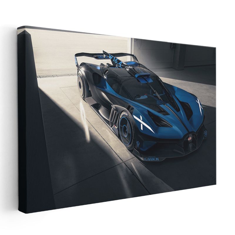 Bugatti Bolide - Mavi Yarış Konsept Otomobil Kanvas Tablo
