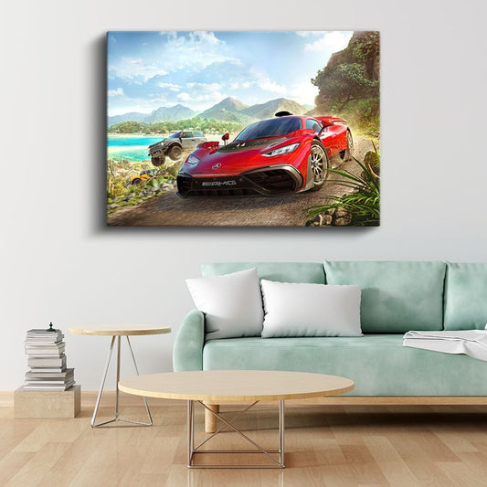 Mercedes-AMG One - Kırmızı Süper Otomobil Yarış Kanvas Tablo