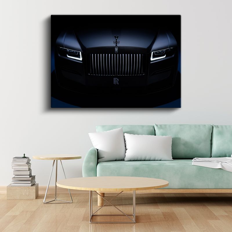 Rolls-Royce Ghost - Siyah Lüks Sedan Ön Görünüm Kanvas Tablo