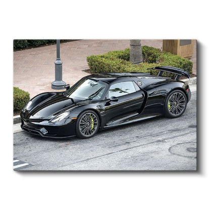 Porsche 918 Spyder - Siyah Süper Otomobil Kanvas Tablo
