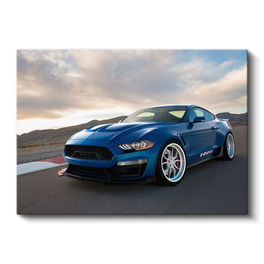 Ford Mustang Shelby 1000 - Mavi Amerikan Muscle Car Kanvas Tablo