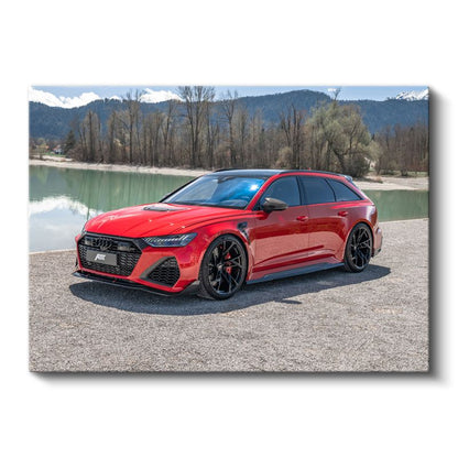 Audi RS6 Avant - Kırmızı Performans Station Wagon Kanvas Tablo