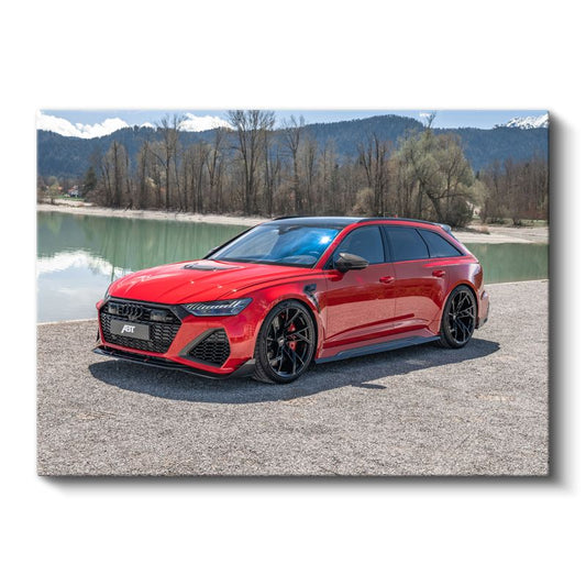 Audi RS6 Avant - Kırmızı Performans Station Wagon Kanvas Tablo