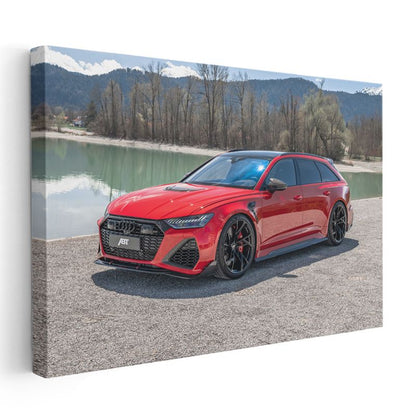 Audi RS6 Avant - Kırmızı Performans Station Wagon Kanvas Tablo