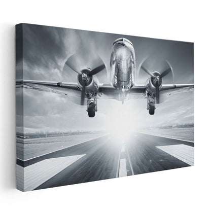 DC-3 Uçak - Kalkış Anında İkonik Havacılık Kanvas Tablo