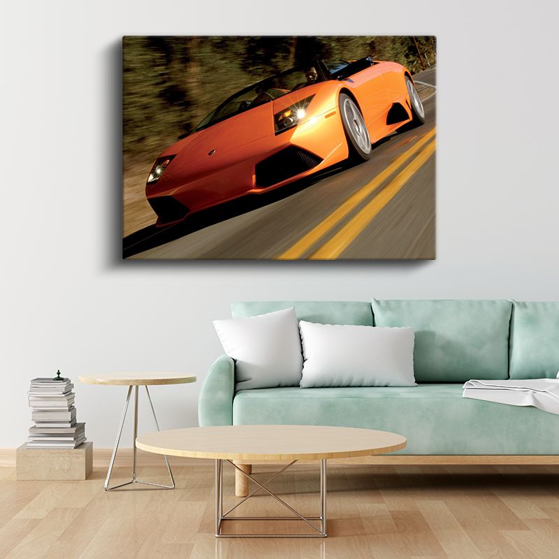 Lamborghini Murcielago Roadster - Turuncu Hız Makinesi Kanvas Tablo