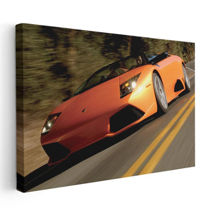 Lamborghini Murcielago Roadster - Turuncu Hız Makinesi Kanvas Tablo