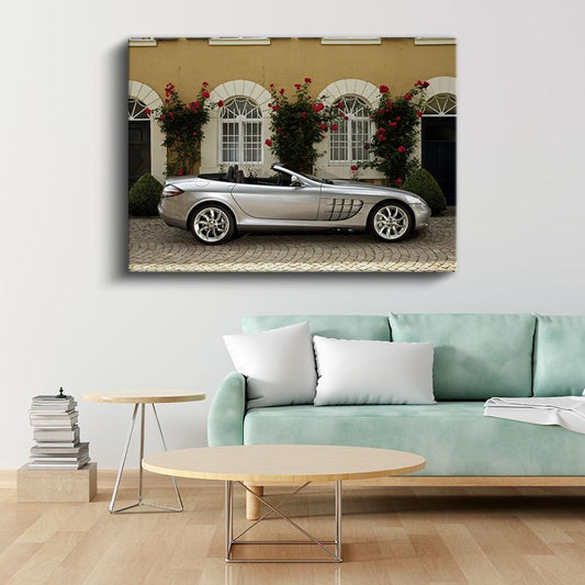 Mercedes-Benz SLR McLaren - Klasik Mimari Önünde Prestij Kanvas Tablo