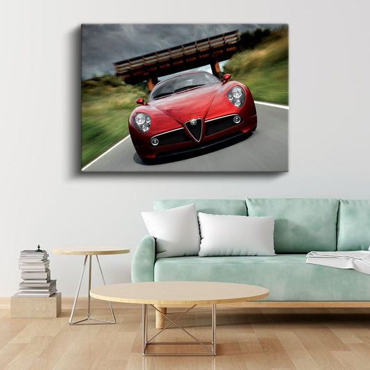 Alfa Romeo 8C Competizione - İtalyan Tasarım Harikası Kanvas Tablo