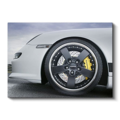 Porsche Jant Detayı - Mühendislik Harikası Fren Sistemi Kanvas Tablo