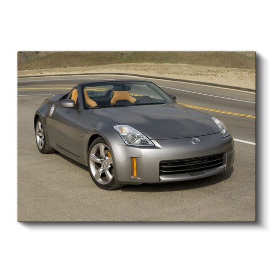 Nissan 350Z Roadster - Gri Convertible Spor Otomobil Kanvas Tablo