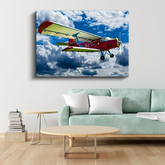 Antonov-2 - Renkli Klasik Pervaneli Uçak Kanvas Tablo