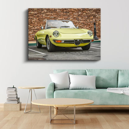 Alfa Romeo Spider - İtalyan Klasik Cabrio Otomobil Kanvas Tablo