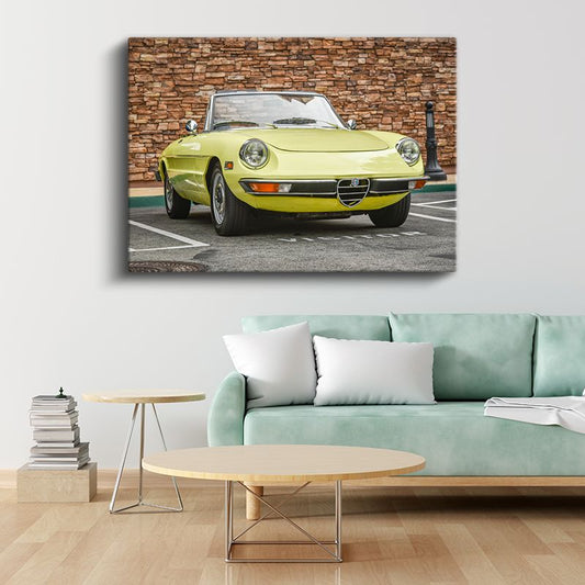 Alfa Romeo Spider - İtalyan Klasik Cabrio Otomobil Kanvas Tablo