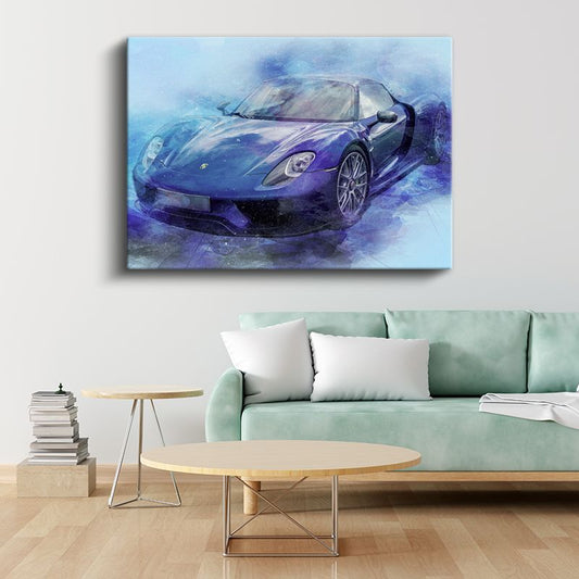 Porsche 918 Spyder - Sanatsal Süper Otomobil Kanvas Tablo