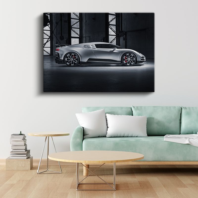 Bugatti Centodieci - Gümüş Limitli Üretim Süper Otomobil Kanvas Tablo